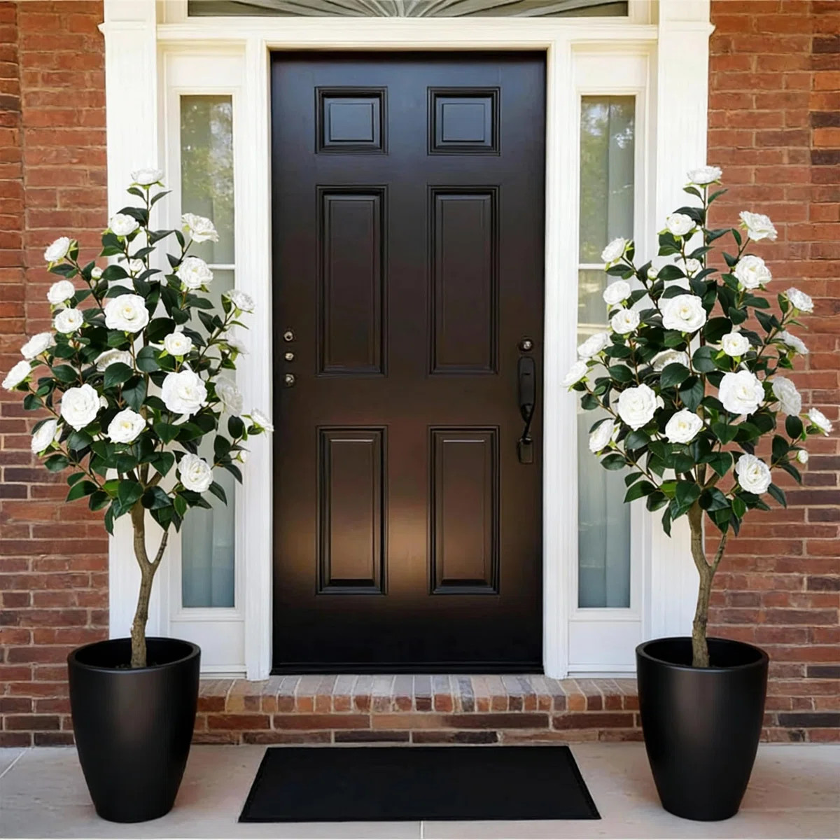 4FT Artificial Camellia Tree with Silk Flowers, Lifelike Faux Plant for Home, Office, Living Room... | Wayfair North America