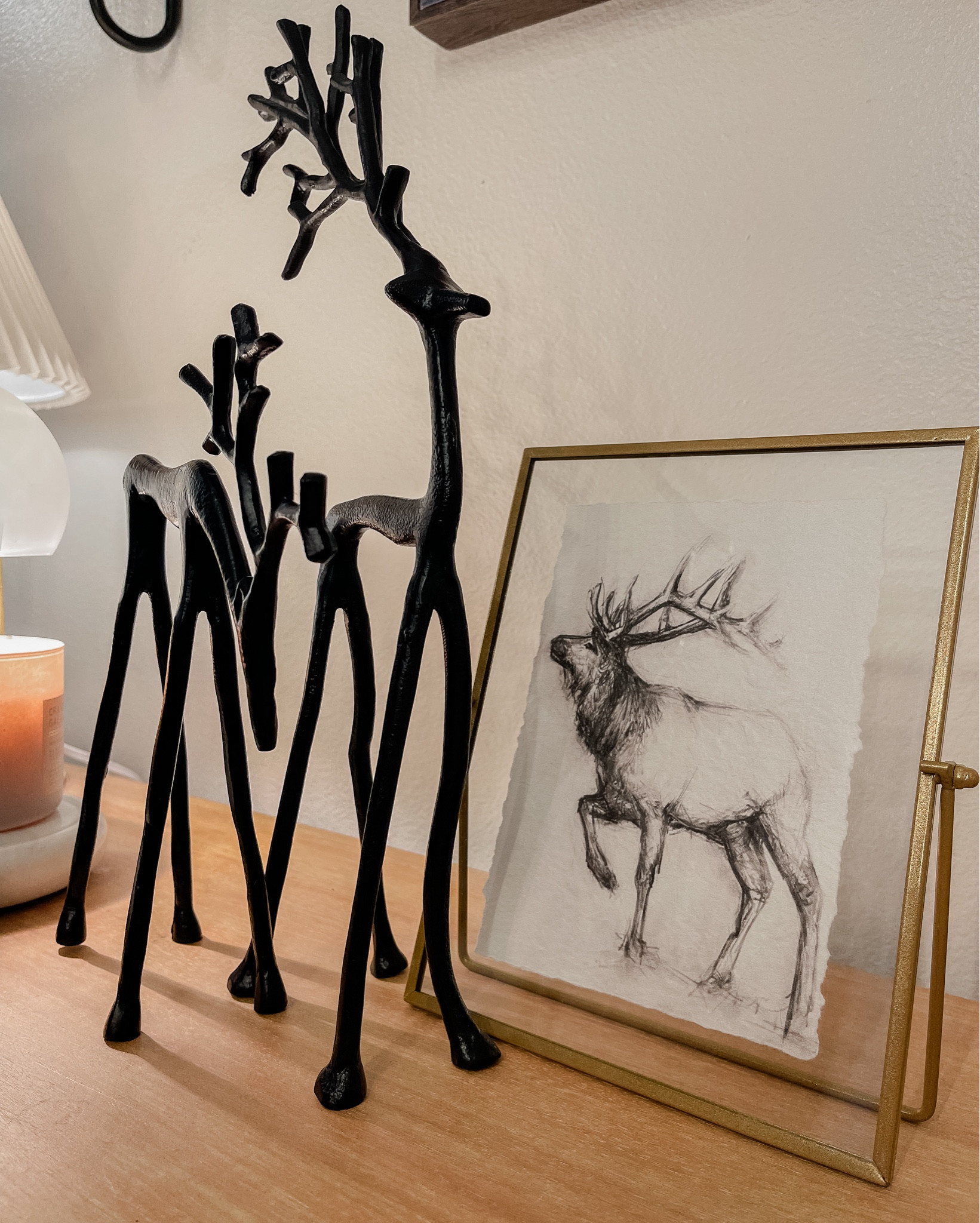 Pottery barn look alike black reindeer from WALMART!! Only $9 and $12!! Will not last long! Reindeer sketch art in gold frame less than $8! Christmas decor in stock! 

#LTKSaleAlert #LTKSeasonal #LTKHome