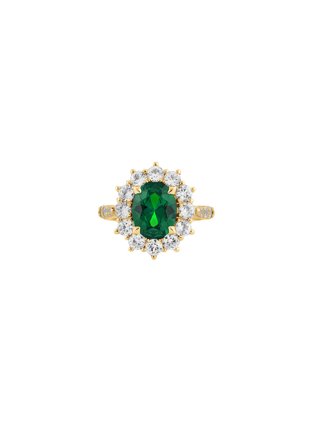 PETITE SPENCER, LAB EMERALD RING, GOLD | Dorsey