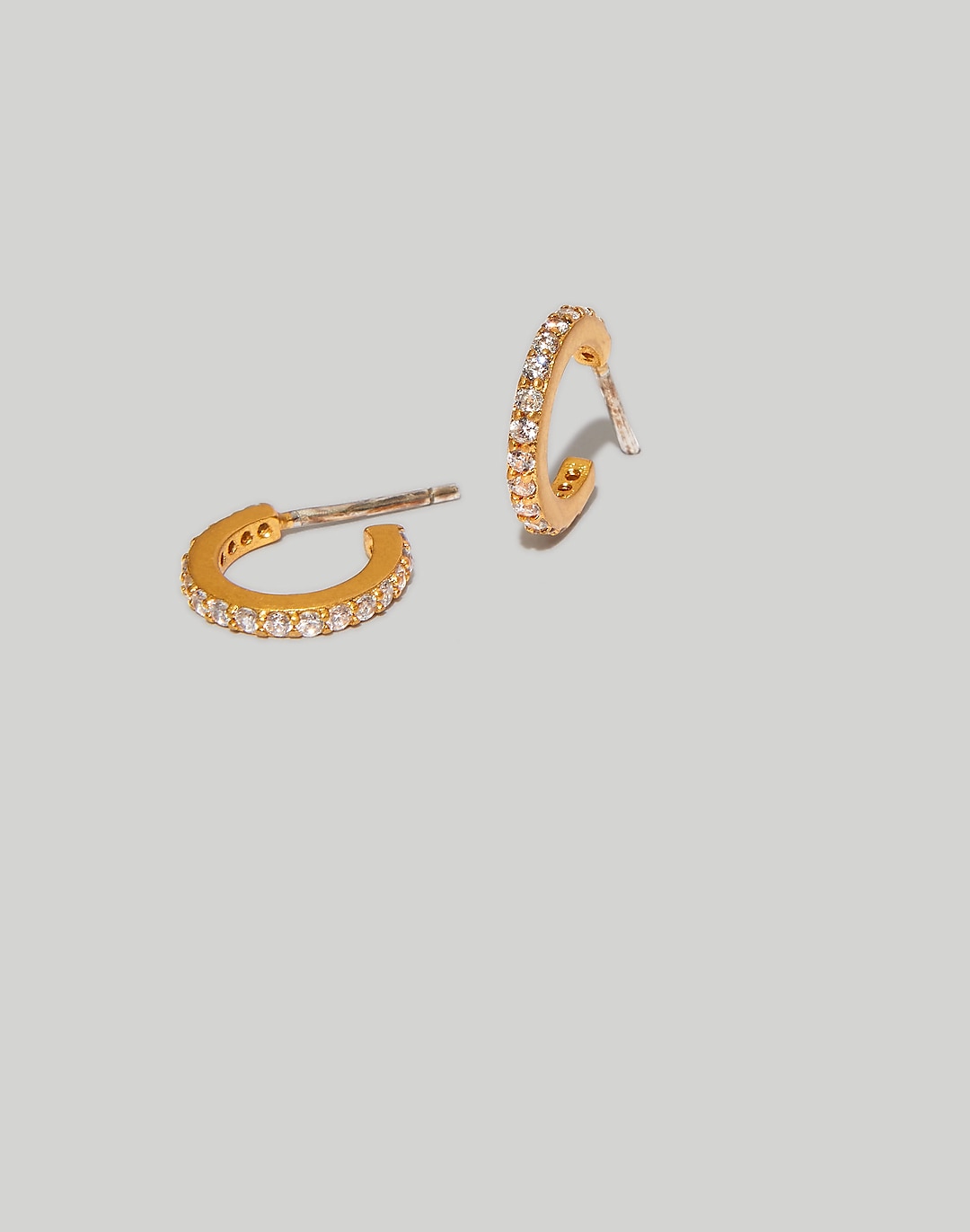 Sparkle Pavé Huggie Mini Hoop Earrings | Madewell
