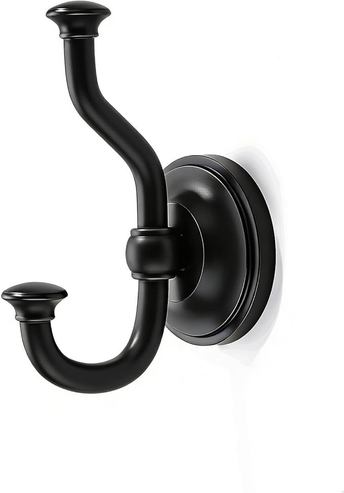 1 Pack 4-1/2 inch Zinc Alloy Vintage Wall Black Large Coat Hooks Suitable for Tile, Wood Board, G... | Amazon (US)