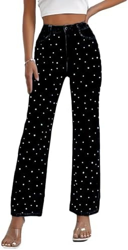 Kedera Women's High Waisted Jeans Boyfriend Baggy Wide Straight Leg Casual Denim Pants Trousers | Amazon (US)