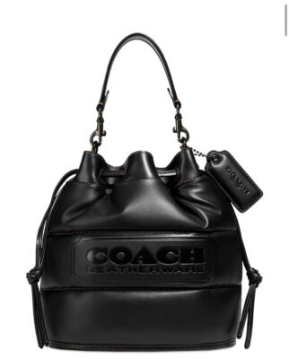 ❤️Coach Field Black Leather Bucket Bag In Original Packaging | eBay US