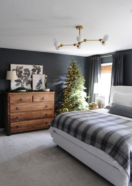 Christmas bedroom… #christmas #christmastree #christmasdecor #graybedroom 

#LTKHoliday #LTKSeasonal #LTKhome