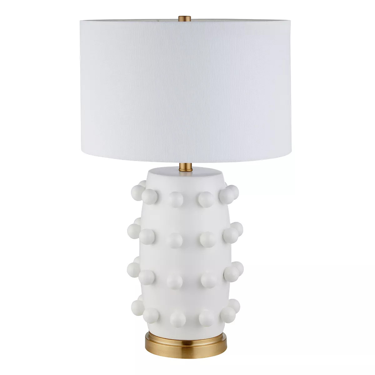 Hampton & Thyme 26" Tall Ceramic Table Lamp with Fabric Shade Matte White: UL Listed, Polyester S... | Target