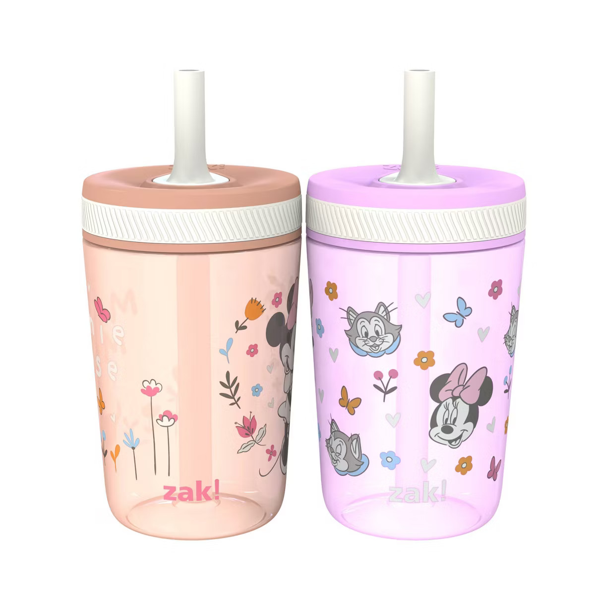 Zak Designs 2pk 15oz Minnie Kelso Tumbler Set Pink/Orange | Target