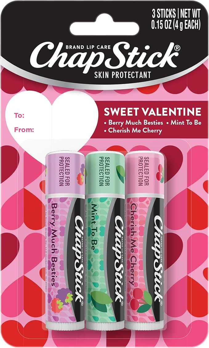ChapStick Sweet Valentine Gift Lip Balm, Hydrating & Moisturizing Lip Care For Dry, Chapped Lips,... | Amazon (US)