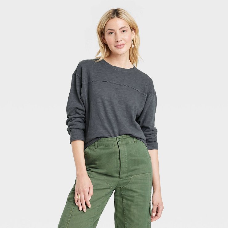 Women's Long Sleeve Varsity T-Shirt - Universal Thread™ | Target
