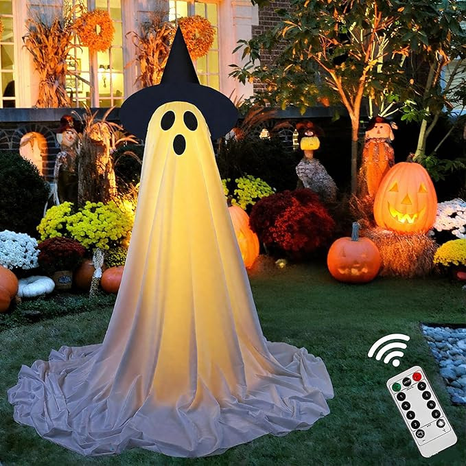 Halloween Decorations Outdoor, Halloweens Party Decoration Indoor, Spooky Ghost with Remote Contr... | Amazon (US)