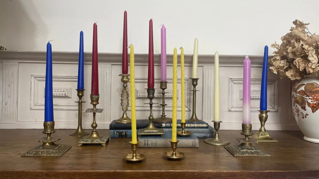 Antique Brass Candlesticks/Victorian  Candleholders /Georgian Candlesticks /Vintage /Ornate Candl... | Etsy (UK)