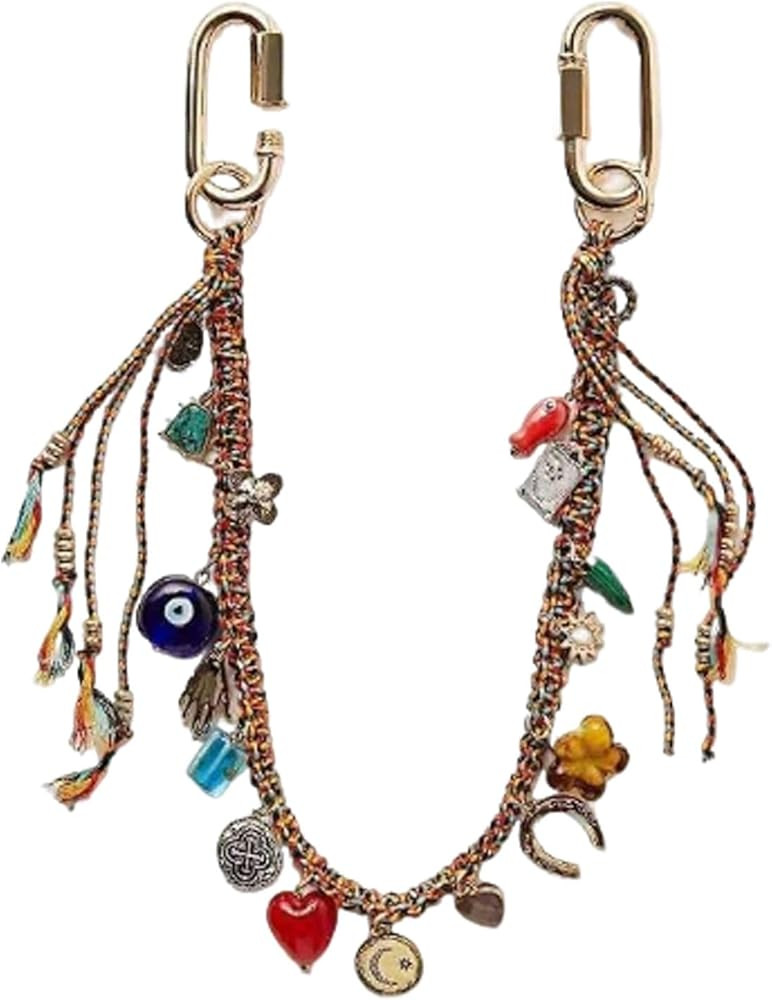 Chain Beaded Rope Braided Keychain for Handbag Purse Backpack Accessories for Bag Purse Accessori... | Amazon (US)