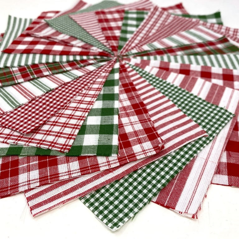 40+ Merry Christmas Red & Green Plaid Homespun 5"x5" Pre-Cut Quilt Squares Charm Pack by JCS Fabr... | Walmart (US)