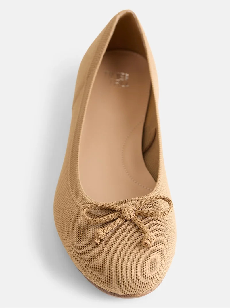 Time and Tru Women's Comfort Knit Ballet Flats | Walmart (US)