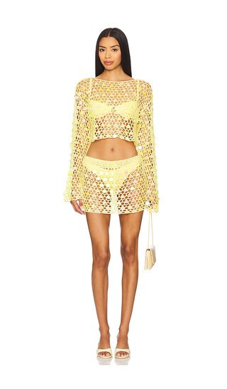 superdown Coralie Skirt Set in Lemon. - size L | Revolve Clothing (Global)