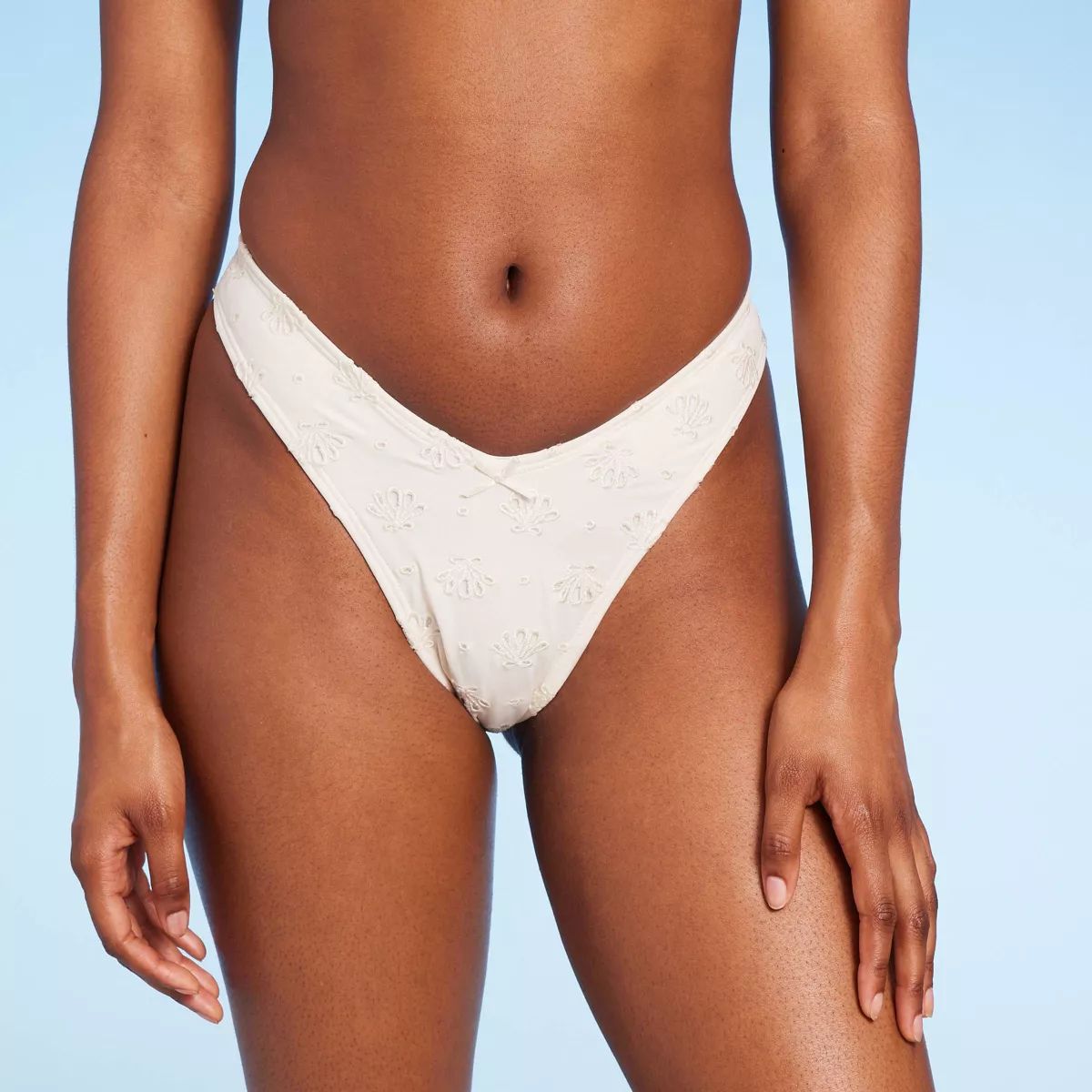 Women's Pointelle V-Front Extra Cheeky Extra High Leg Bikini Bottom - Wild Fable™ | Target