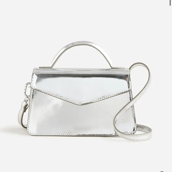NWT J crew Gracie silver metallic  crossbody bag | Poshmark
