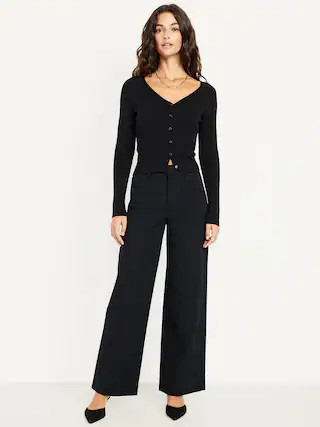 High-Waisted Pixie Super Wide-Leg Pants | Old Navy (US)
