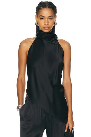 Helmut Lang The Scarf Top in Black | FWRD 