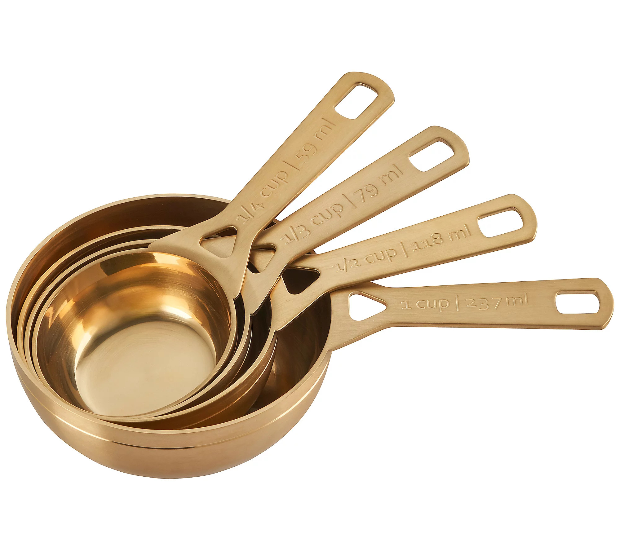 Le Creuset Gold Measuring Cups Set of 4 | QVC