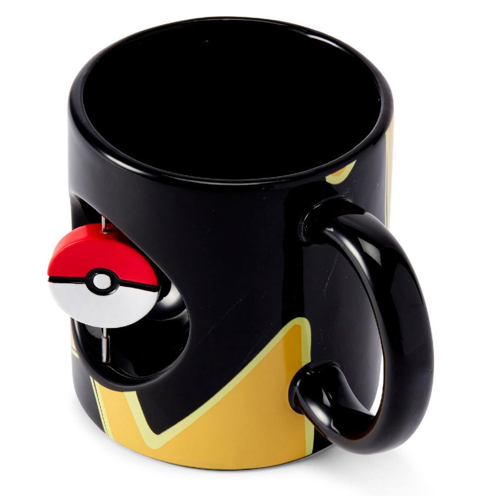 Pokemon Pikachu & Pokeball Spinner Ceramic Mug - 16.9-Ounces Black | Oriental Trading Company