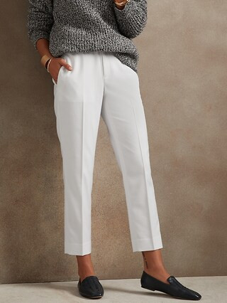 Avery Herringbone Straight Ankle Suit Pant | Banana Republic Factory