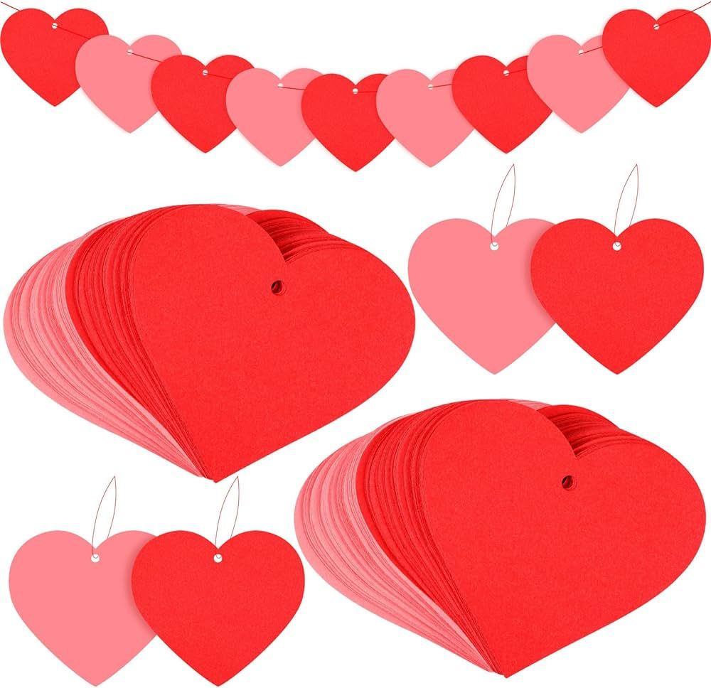 400 Pcs Boao Heart Cutouts 5.91 Inch Heart Shaped Paper Cutouts for Valentine Classroom Decoratio... | Amazon (US)