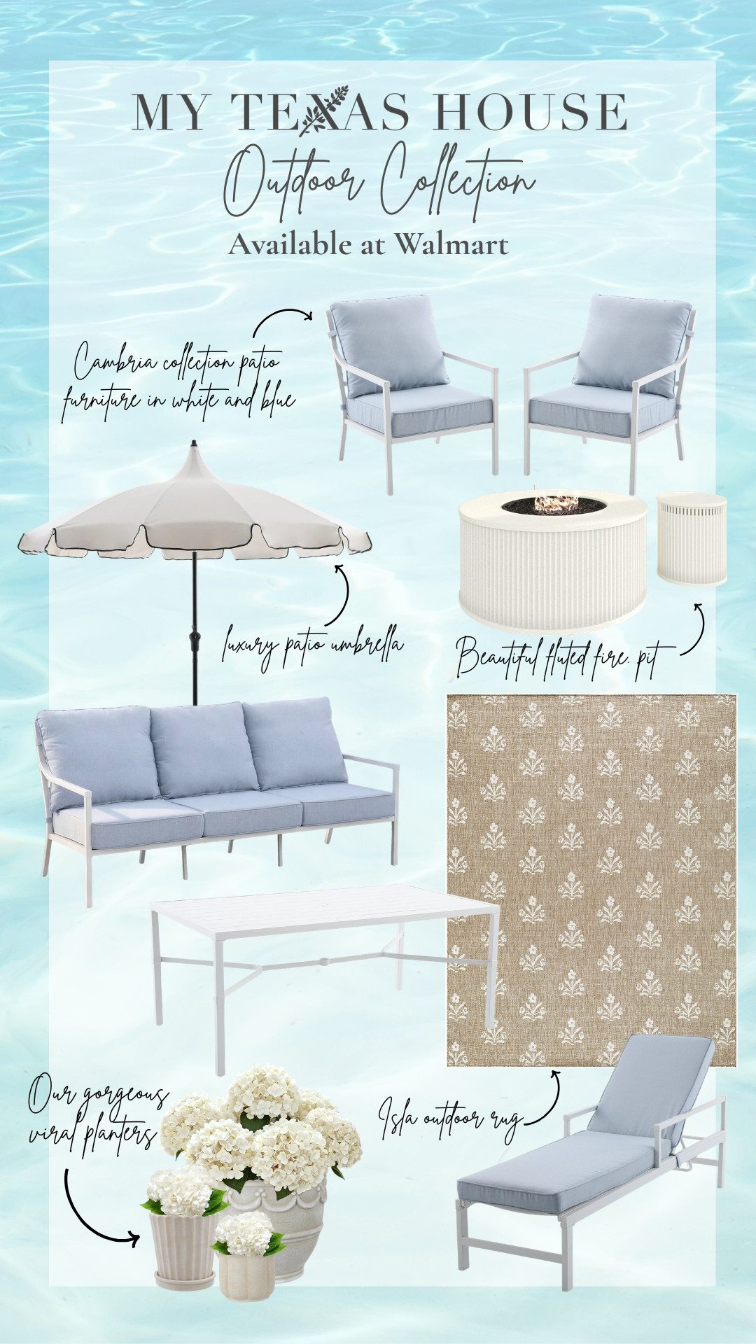 Our outdoor collection is *stunning*!! We cannot get enough of the blue and white Cambria outdoor furniture!  

 #LTKSeasonal #LTKHome
