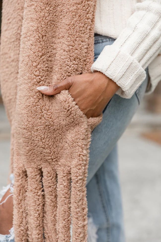 Taupe Teddy Scarf | Pink Lily