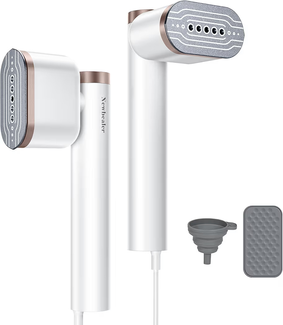 Newbealer Steamer for Clothes, 1200W Portable Steam Iron, 2 Steam Levels, Horizontal and Vertical... | Amazon (US)