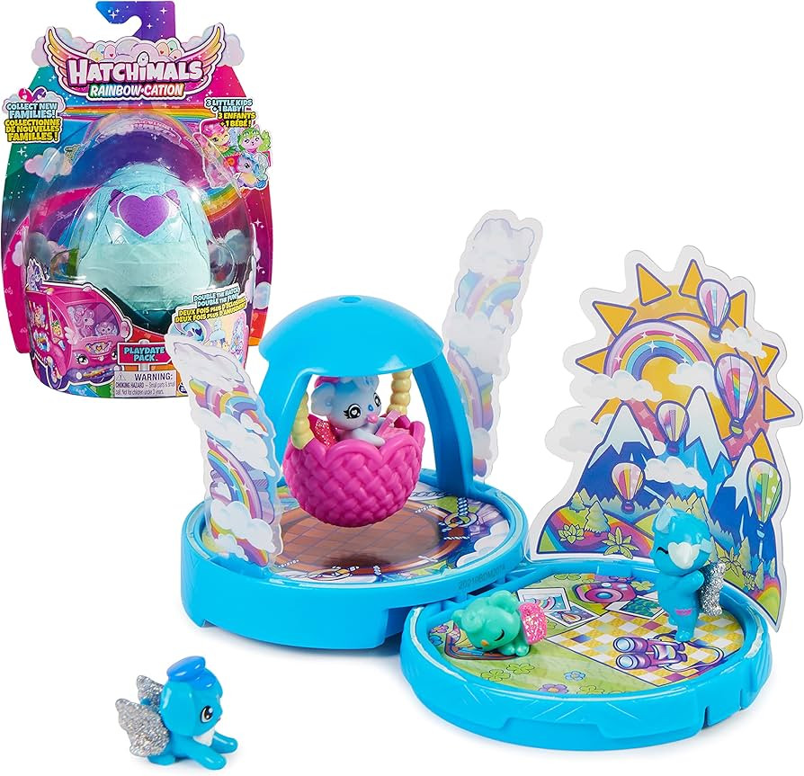 Hatchimals CollEGGtibles, Rainbow-Cation Playdate Pack, Egg Playset Toy with 4 Characters and 2 A... | Amazon (US)