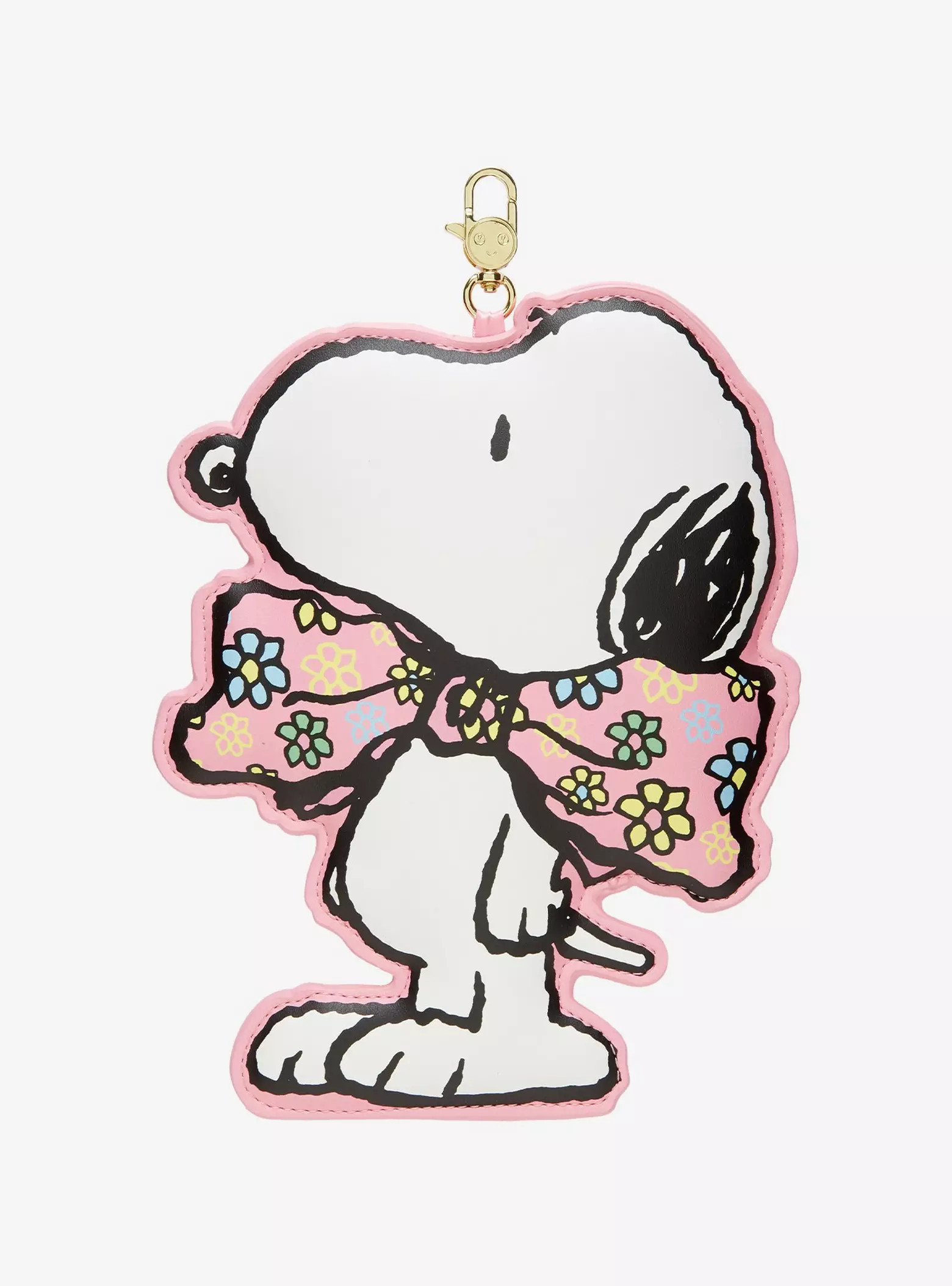 Whatever! Makes You Happy x Peanuts Floral Bow Snoopy Stand Keychain | BoxLunch | BoxLunch