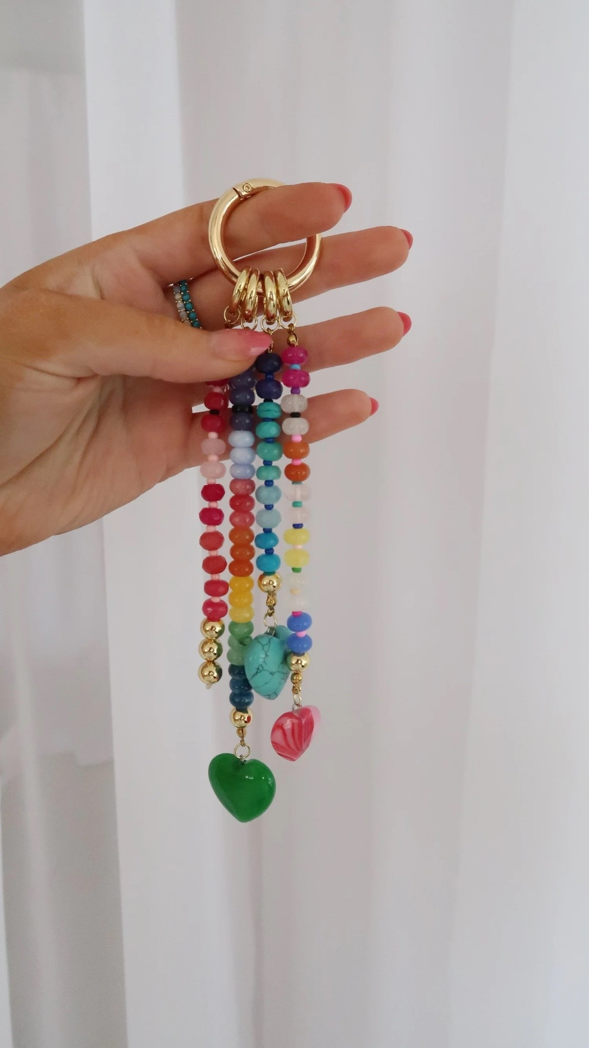 The colors of this key chain or purse charm!! Love 💛💚💖🧡🩵 #pursecharm #allieandbess #charm #color 

#LTKCon #LTKItBag #LTKSeasonal