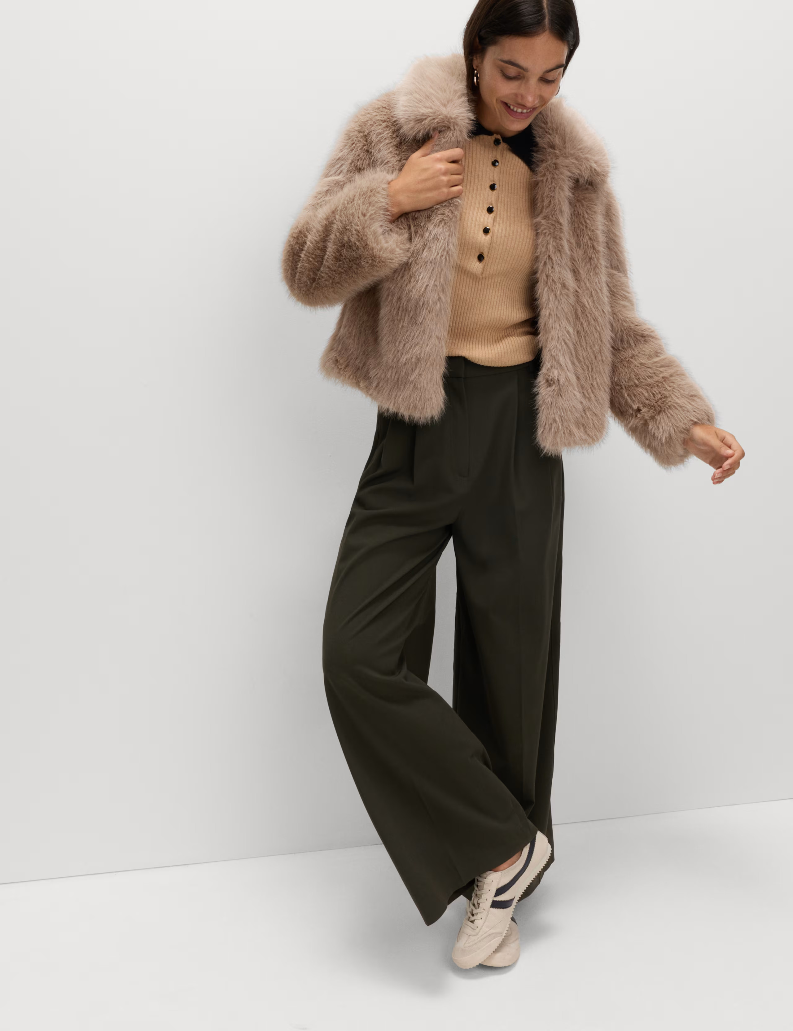 Faux Fur Collared Short Jacket | Marks & Spencer (UK)