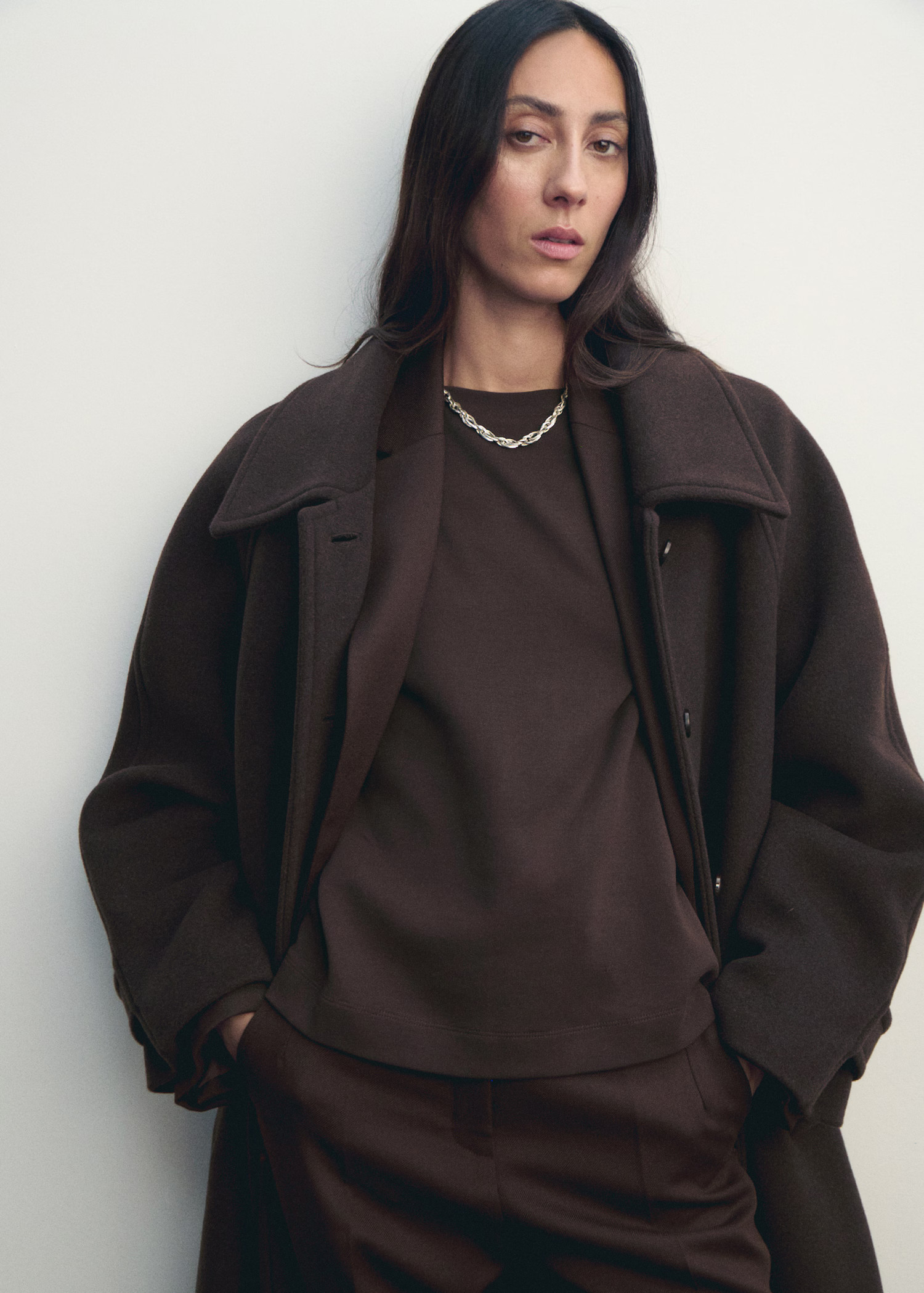 Buttoned wool coat | MANGO (UK)