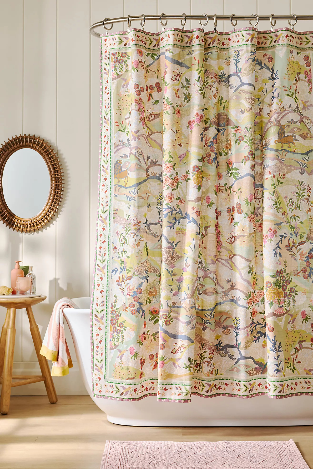 Printed Cotton Slub Shower Curtain Collection | Anthropologie (US)