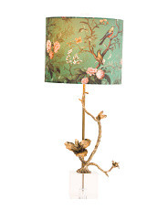 26.5in Metallic Brand Bird Printed Shade Table Lamp | TJ Maxx