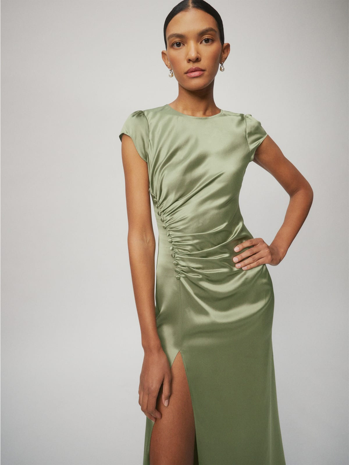 Birch Silk Dress | Reformation (Global)