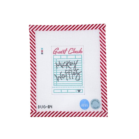 Waffles Guest Check | Atlantic Blue Canvas