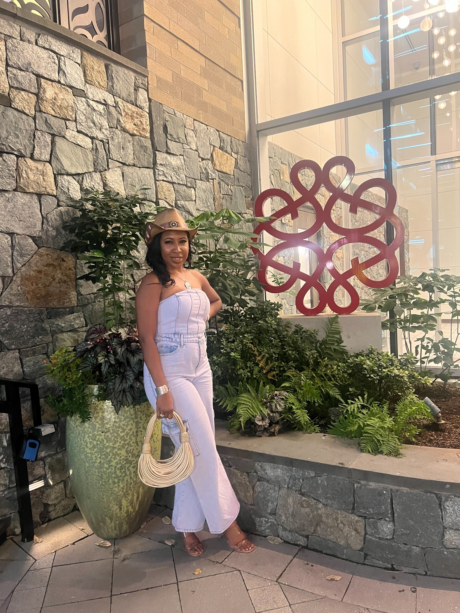 Saddle up, cowgirl! 🤠 Denim jumpsuit, cowboy hat, and killer heels - the ultimate trio for slaying the fashion game. #OOTD #CowgirlChic #OutfitInspo #Denim #Jeans

#LTKFindsUnder50 #LTKOver40 #LTKStyleTip