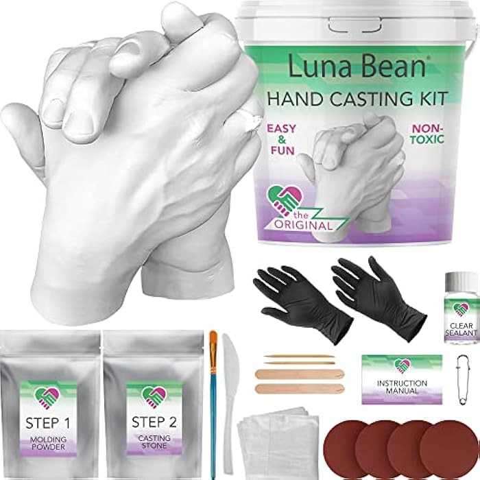 Luna Bean Keepsake Hands Casting Kit | DIY Plaster Statue Casting Kit | Hand Holding Craft for Co... | Amazon (US)