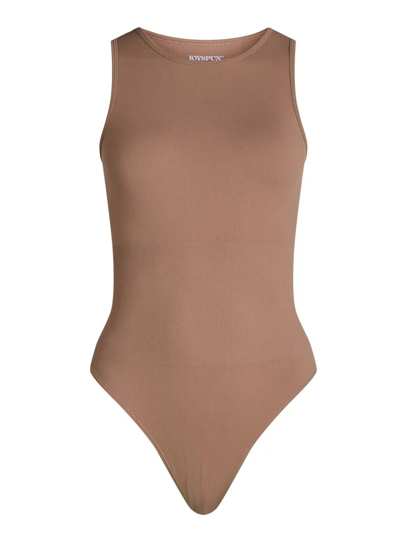 Joyspun Women's Seamless Slimming High Neck Bodysuit, 2-Pack, Sizes XS-XXXL | Walmart (US)