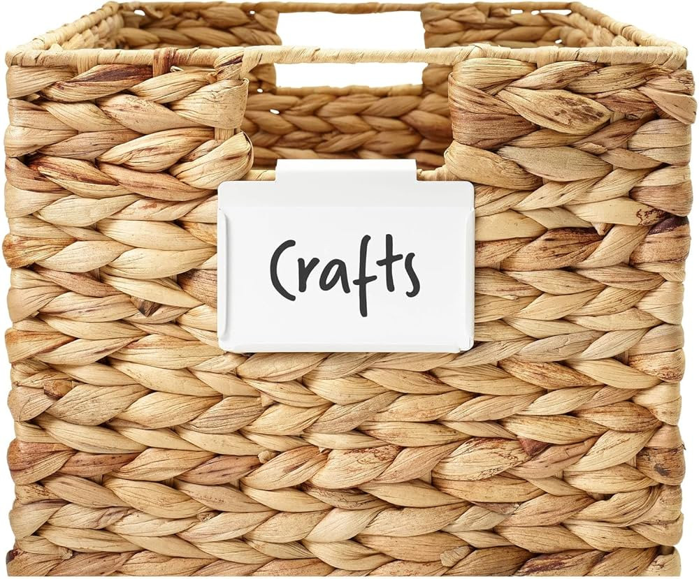 Lulalu Metal Bin and Basket Label Clips for Storage Bins. Dry Erase Chalk Marker Compatible. Repl... | Amazon (US)