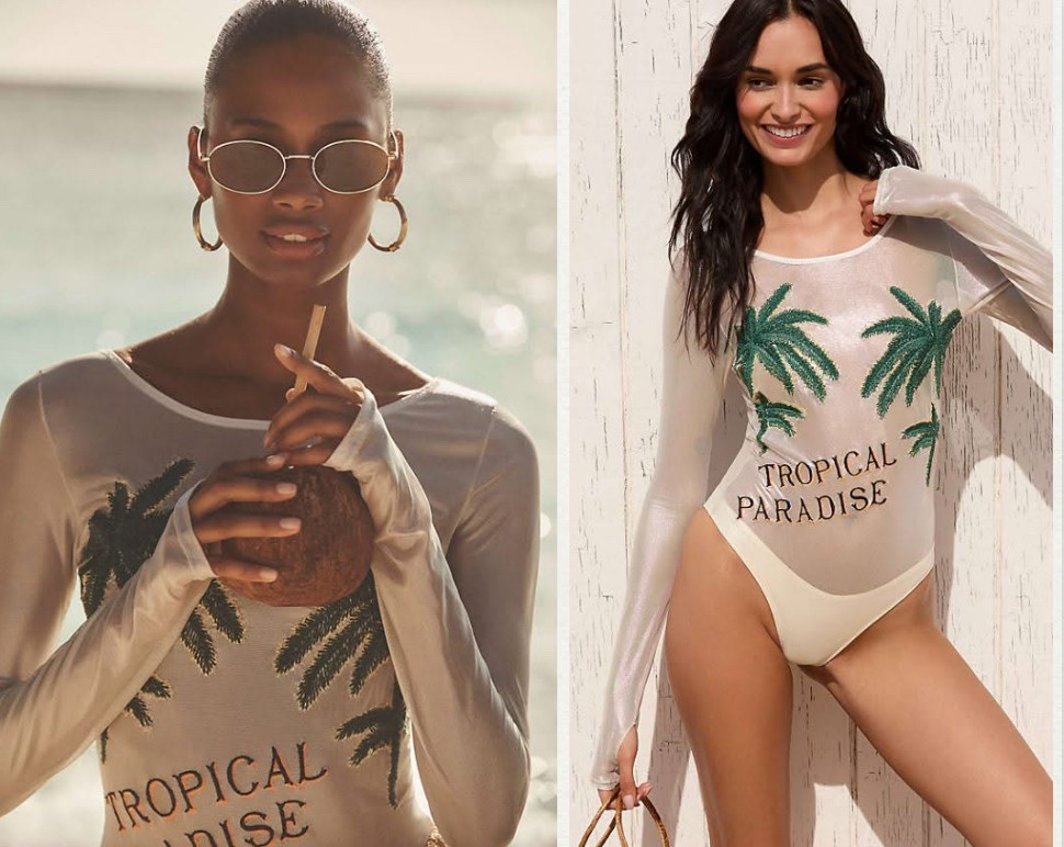 Anthropologies pool party Maaji Tropical Paradise Sheer One-Piece Swimsuit

#LTKSwim