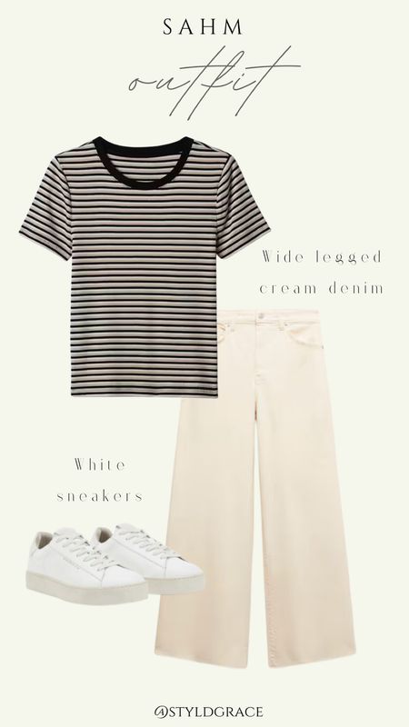 Sahm outfit

Shirt: Gap
Pants: Mango 

Mom outfit, spring outfit, mama style, mom style, casual mom outfit, sahm outfit , sahm style, white jeans outfit, striped shirt, black spring outfit, white sneakers 