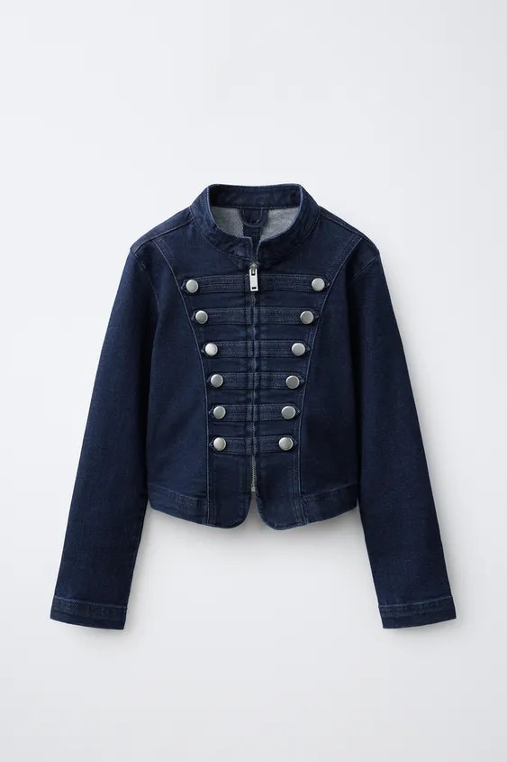 DENIM JACKET WITH FROG FASTENING | Zara US