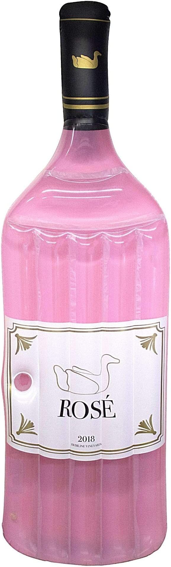 Swimline Inflatable Rose Wine Bottle Pool Float Pink, 92 x 27 inches | Amazon (US)