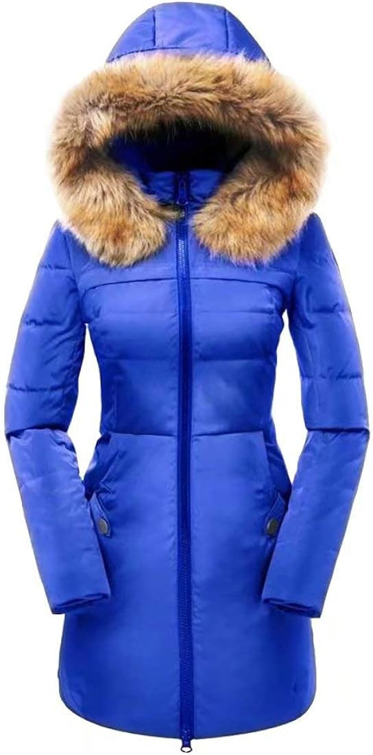 Valuker Women's Down Coat With Fur Hood With 90% Down Parka Puffer Jacket | Amazon (US)
