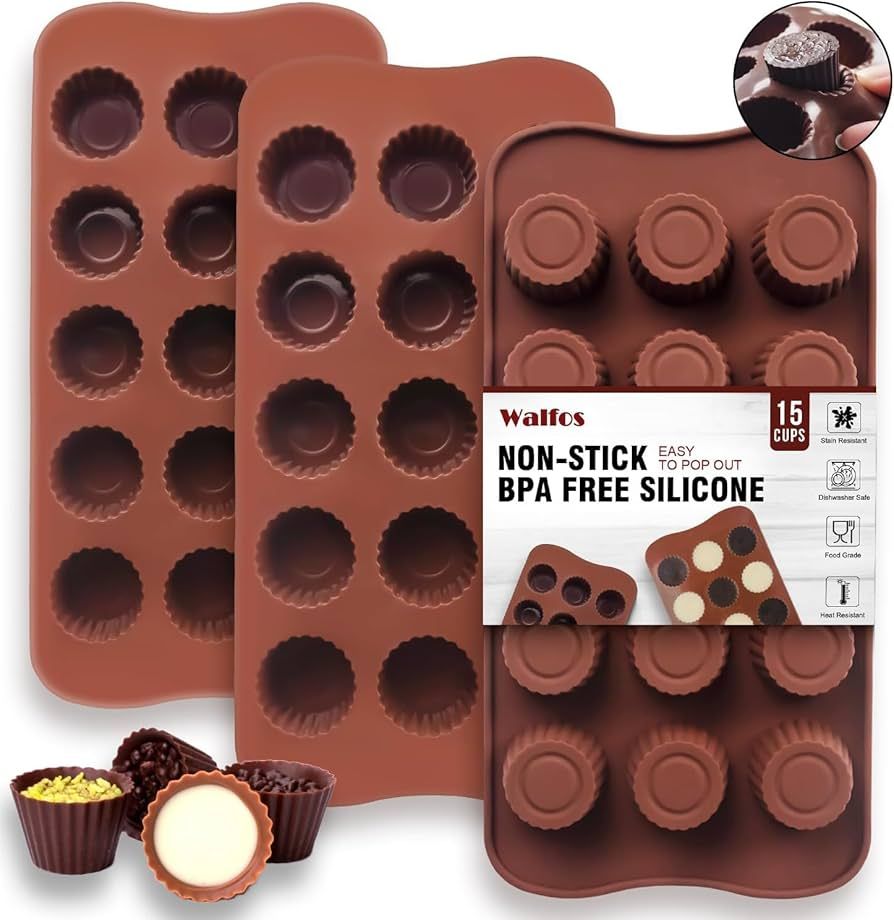 Walfos Chocolate Mold, 1 inch Peanut Butter Cup Molds, 3 pcs Fat Bomb Molds-Perfect for Keto Fat ... | Amazon (CA)