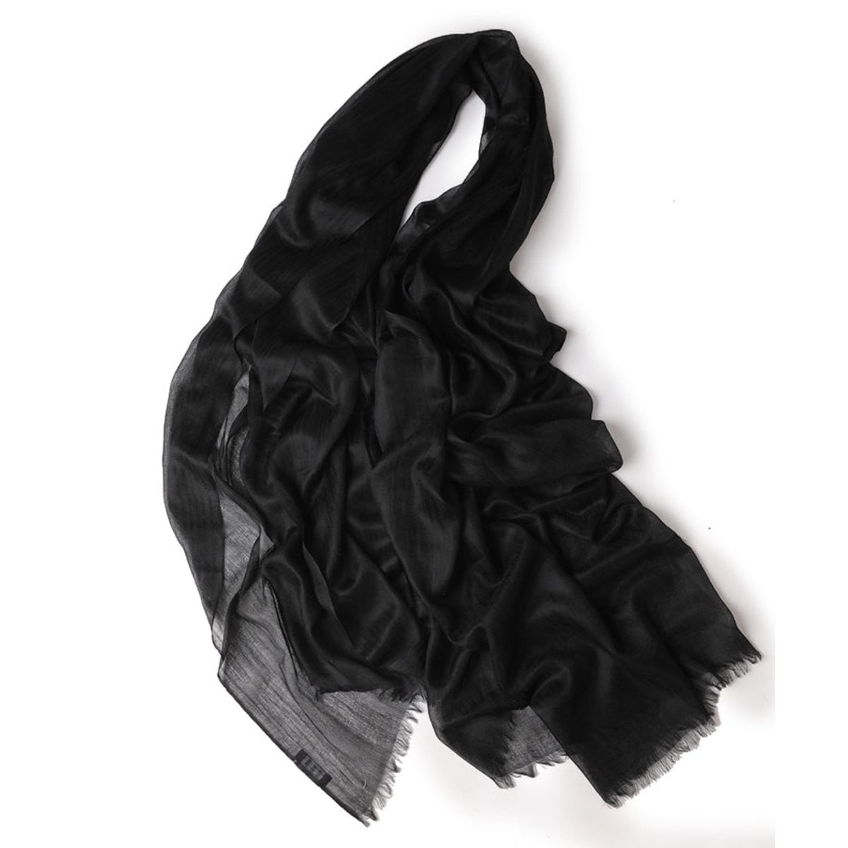 Ultra Thin Women Cashmere Scarf - Black | Wolf & Badger (US)