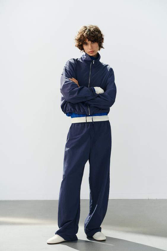 TECHNICAL FABRIC TROUSERS WITH ELASTIC | Zara UK
